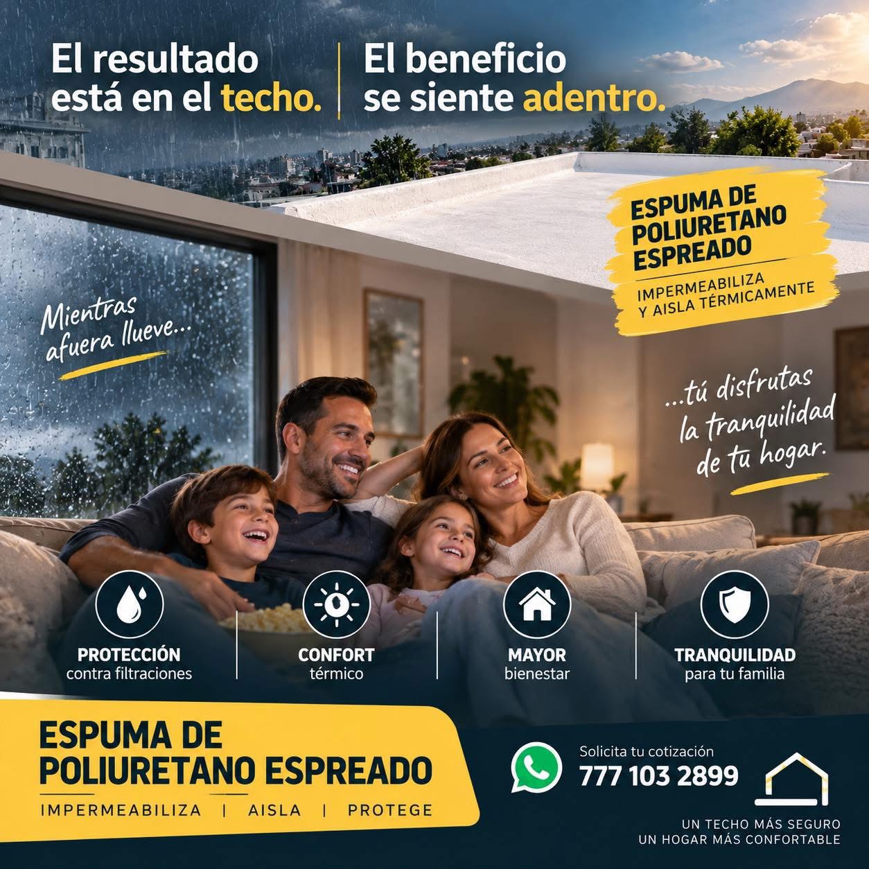 Familia disfrutando mayor confort en casa